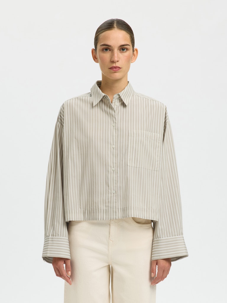 SLWASTHA Cropped Boxy Shirt, pure cashmere