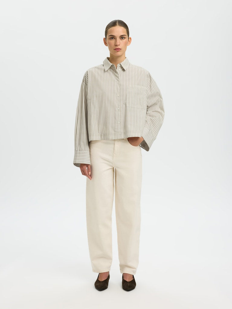 SLWASTHA Cropped Boxy Shirt, pure cashmere