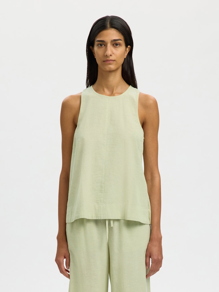 SLFLUISA SL Linen Blend Top, lint
