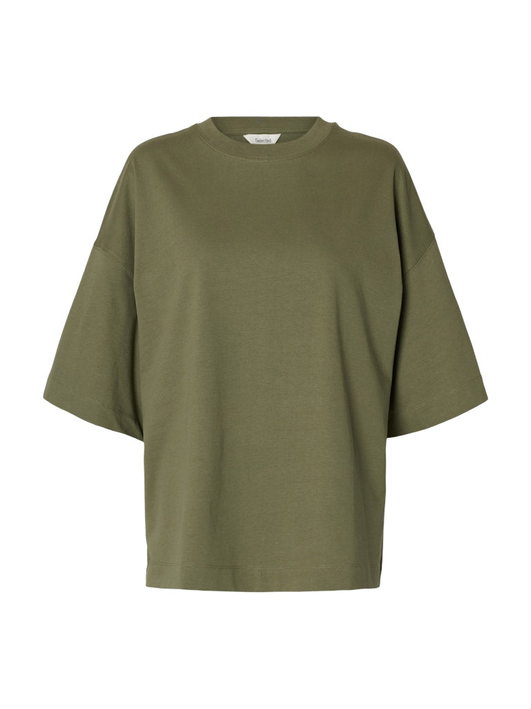 SLFCOLWOMAN 2/4 Oversized Tee, Deep Lichen Green