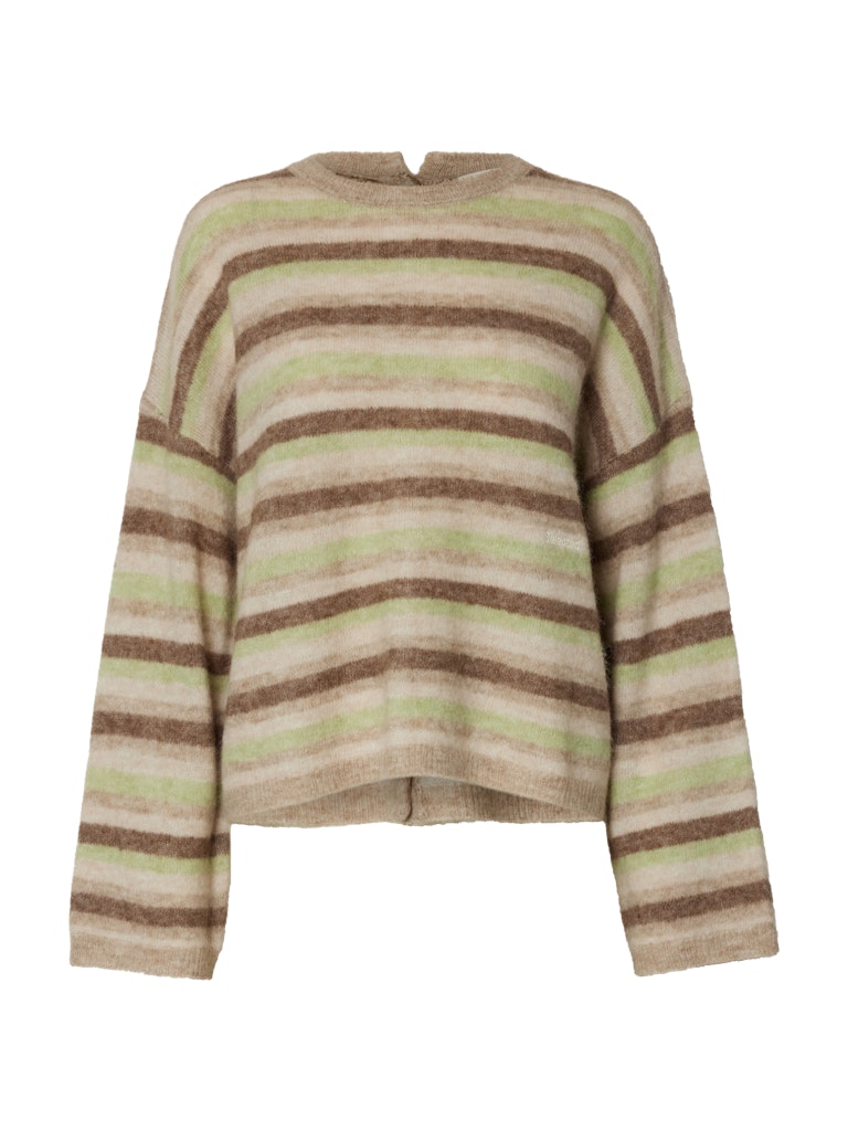 SLFLULU Knit Button O-Neck, pure cashmere