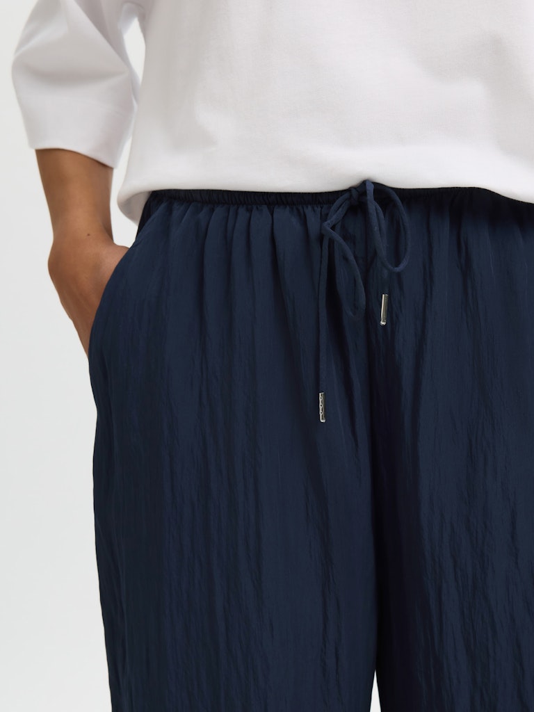 SLFIONA HW WIDE STRING PANT, Dark Sapphire