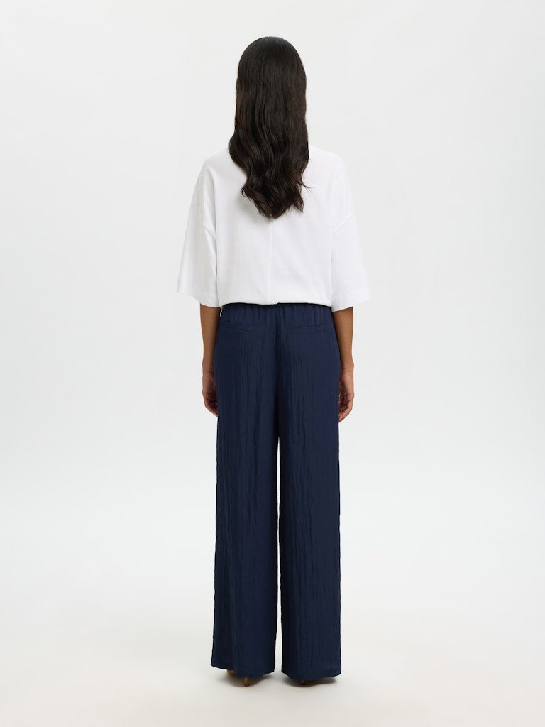 SLFIONA HW WIDE STRING PANT, Dark Sapphire