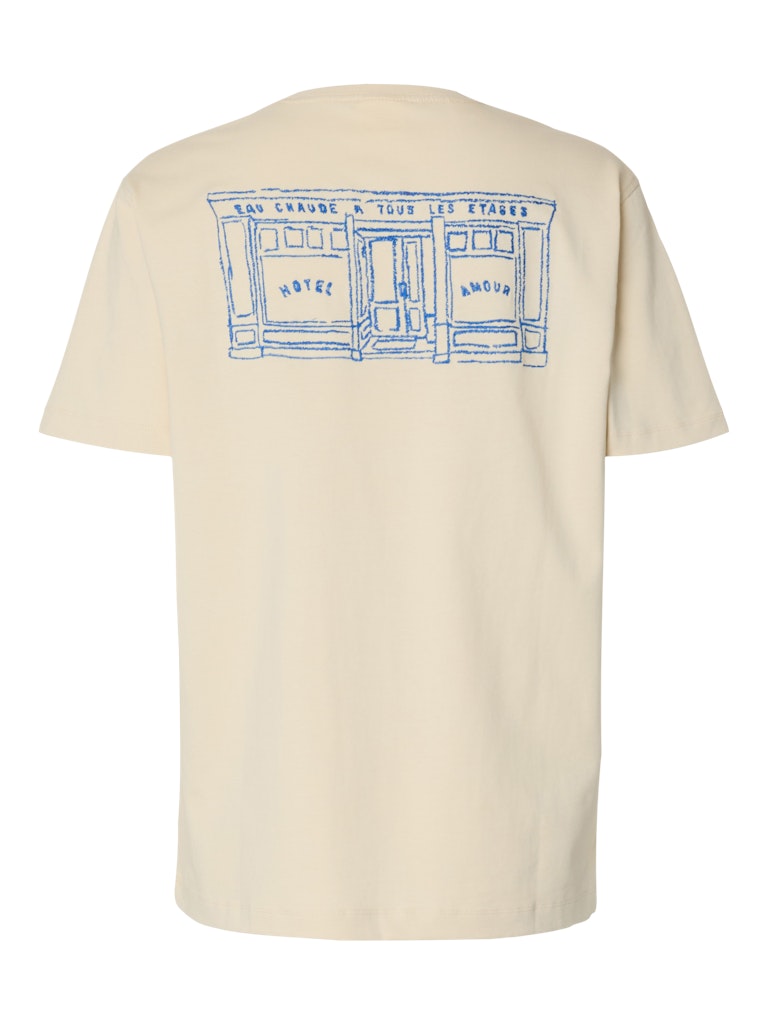 SLFRELAXED Broock SS Hotel Amour Tee, angora