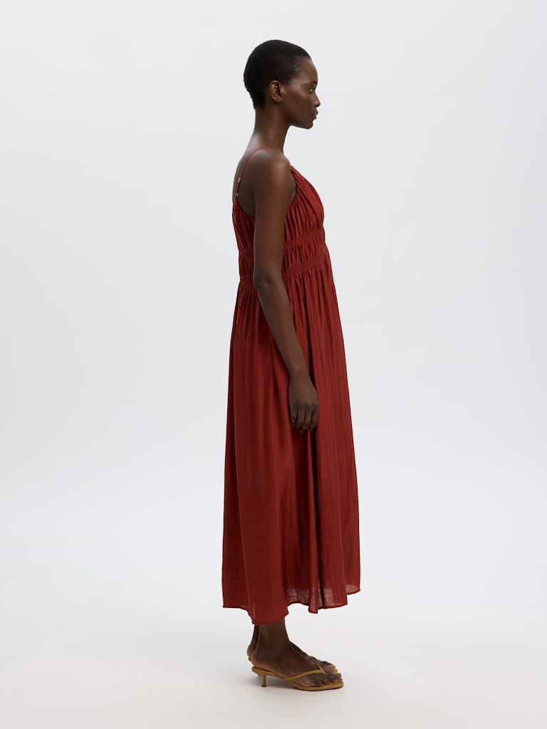 SLFJACKIE Regular Strap Ankle Dress, Cherry Mahogany