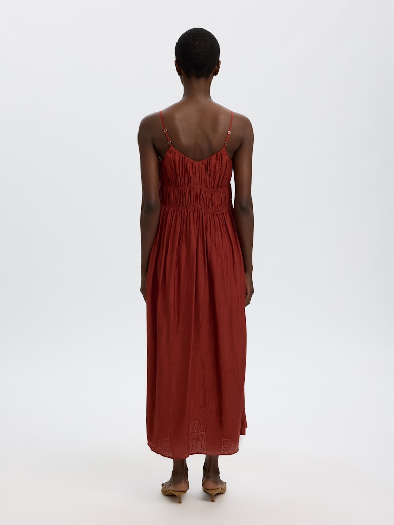 SLFJACKIE Regular Strap Ankle Dress, Cherry Mahogany