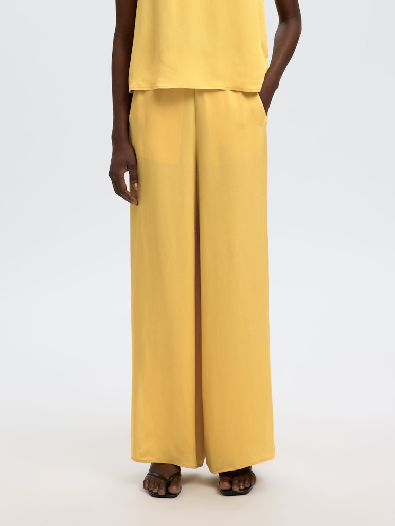 SLFLAURA Slit Pants, ochre