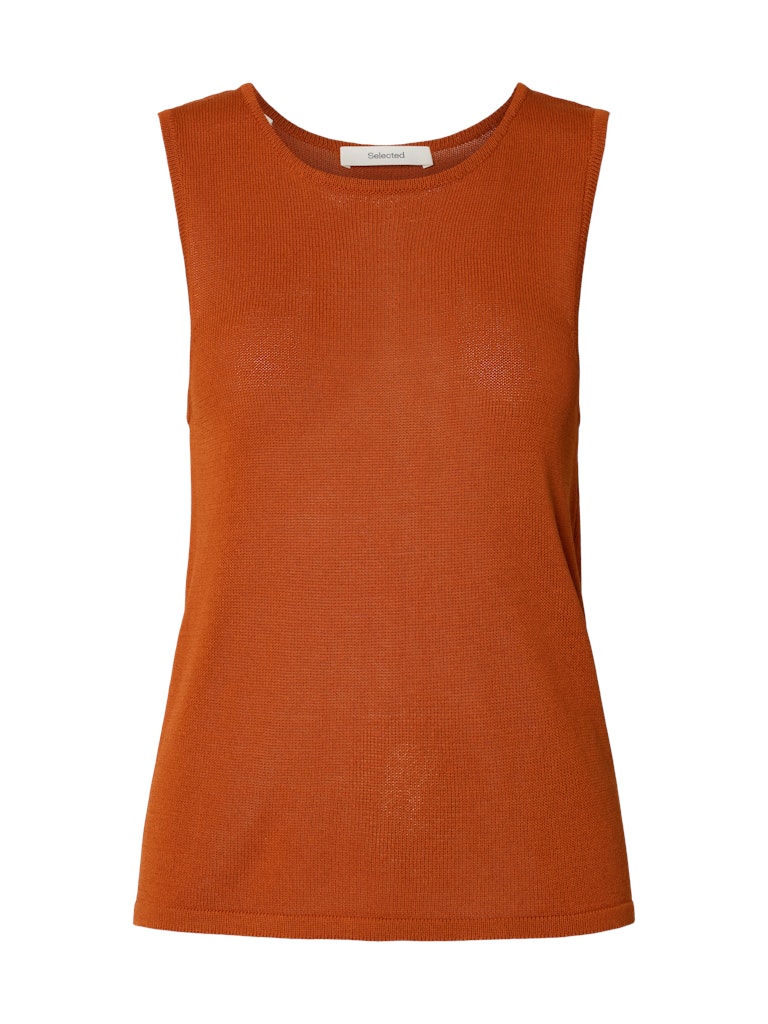 SLFMOON Knit Top, potters clay