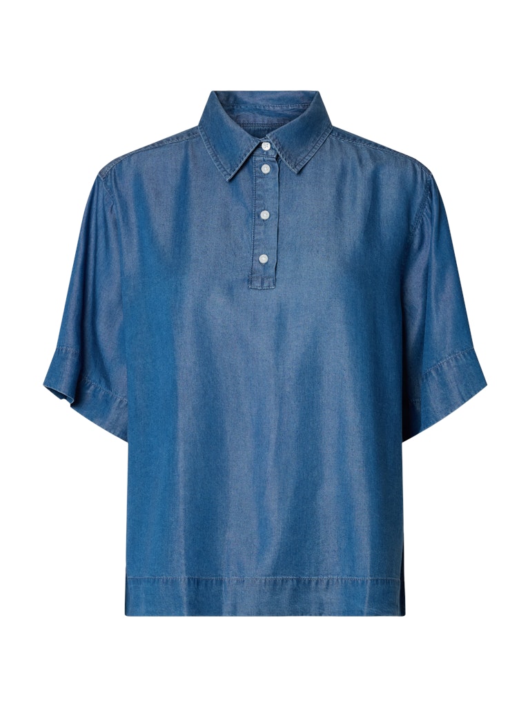 SLFJANNA 2/4 Polo Shirt, Medium Blue Denim