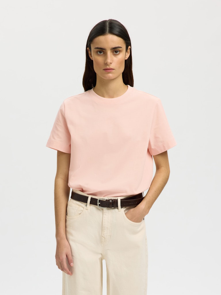 SLWESSENTIAL Boxy Tee, Pale Dogwood