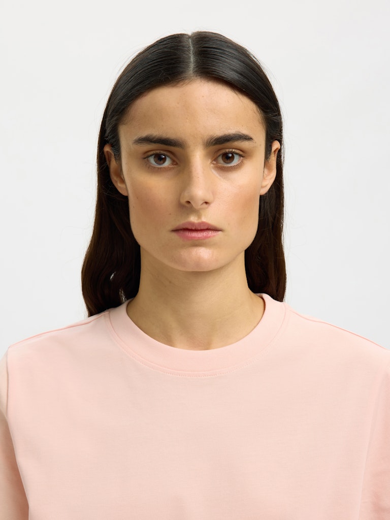 SLWESSENTIAL Boxy Tee, Pale Dogwood