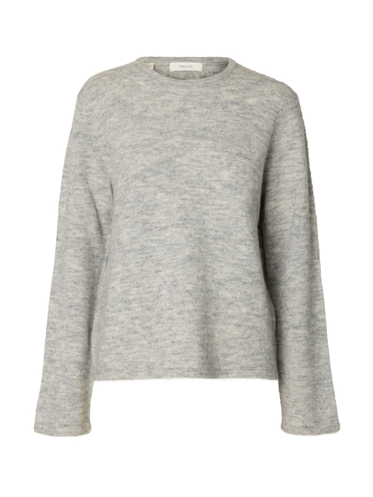 SLWLULU NEW Knit O-Neck Pullover, Light Grey Melange