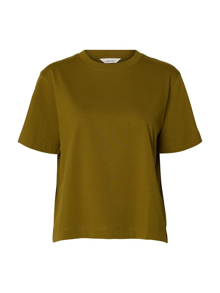 SLWESSENTIAL Boxy Tee, Fir Green