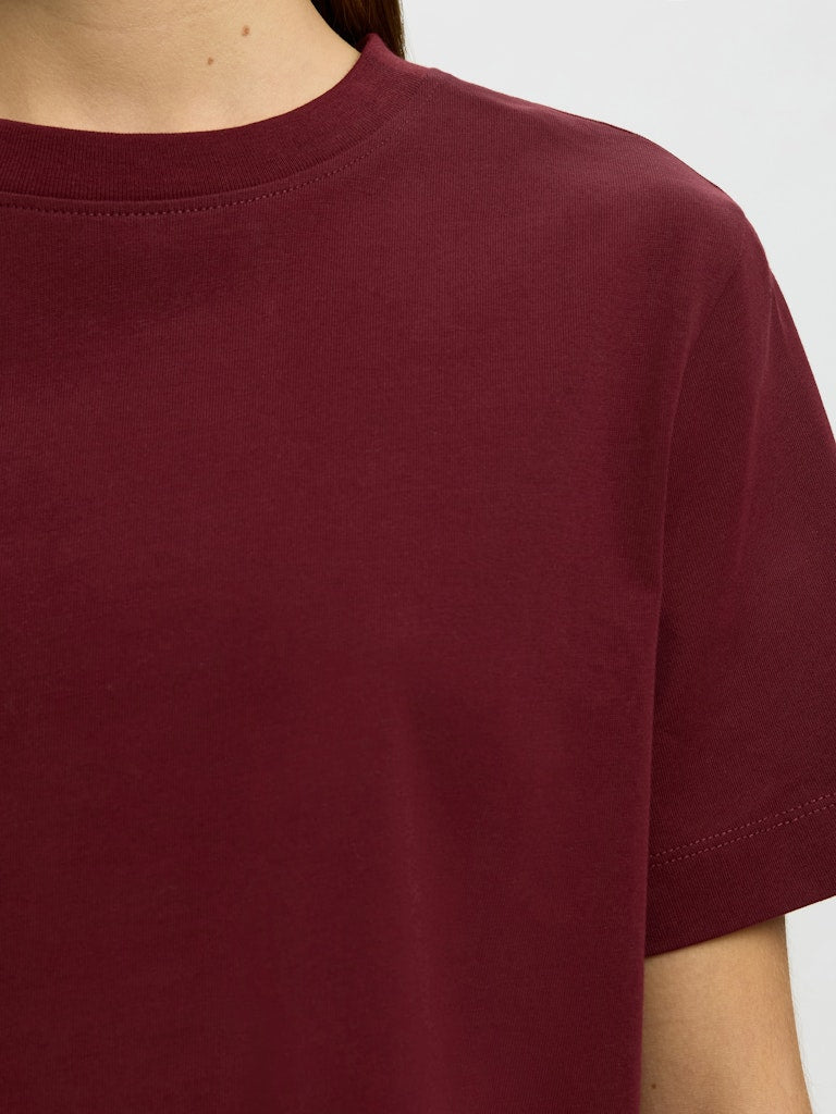 SLWESSENTIAL Boxy Tee, Tawny Port