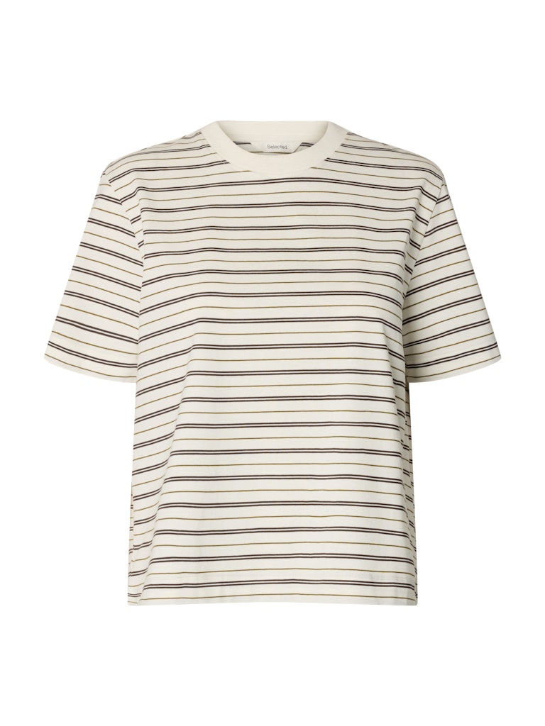 SLWESSENTIAL Boxy Tee, Delicioso Multi Stripes