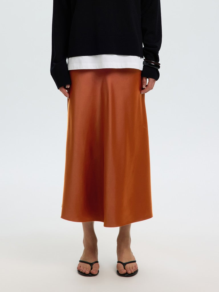 SLWLENA HW Midi Skirt, Cherry Mahogany