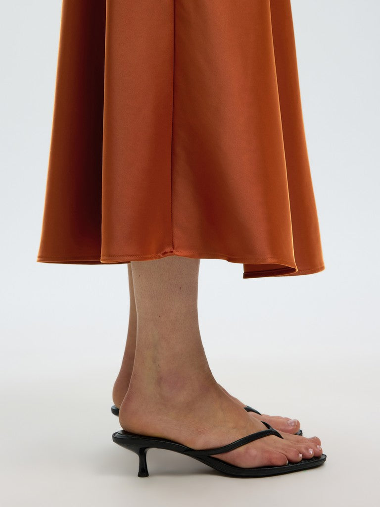 SLWLENA HW Midi Skirt, Cherry Mahogany