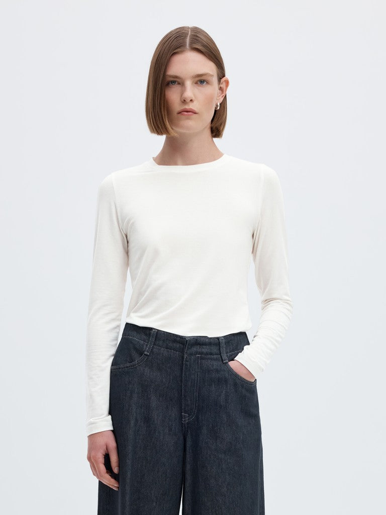 SLWMANJA LS O-Neck, snow white