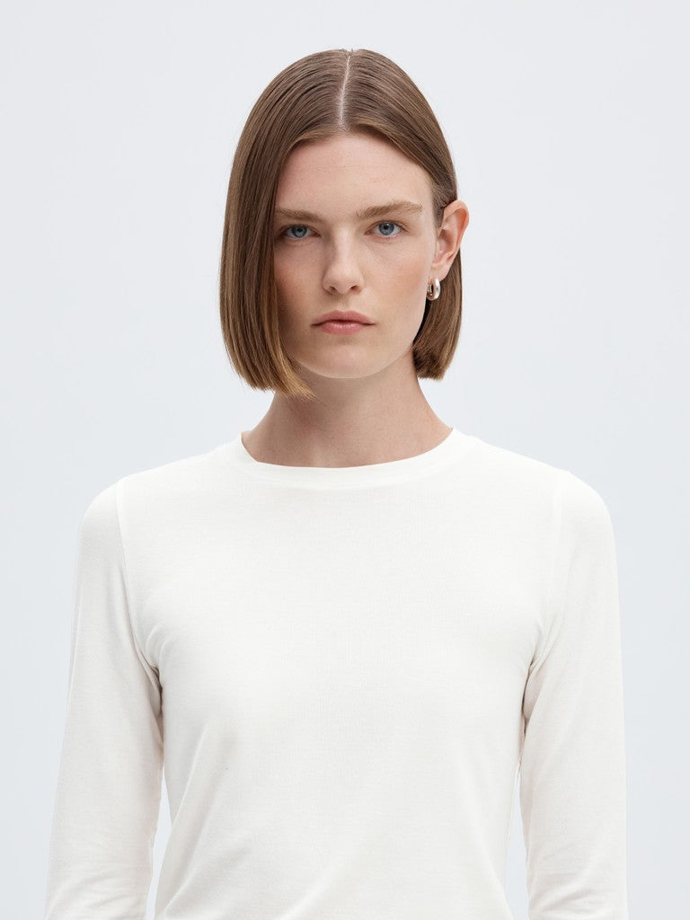 SLWMANJA LS O-Neck, snow white