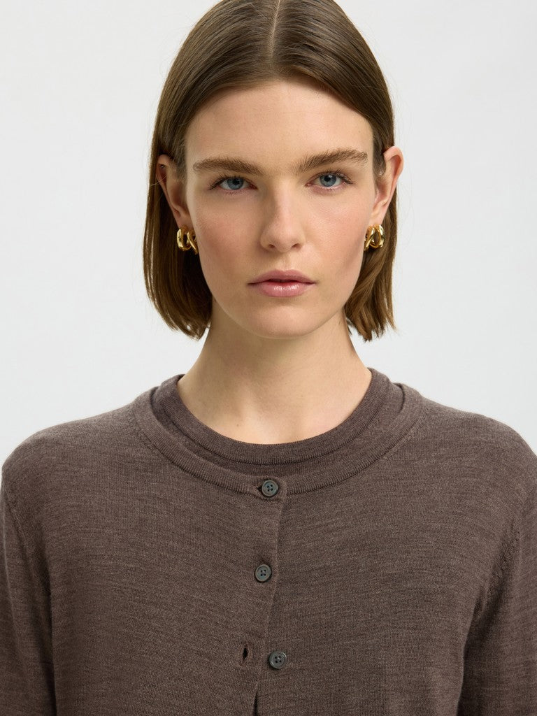 SLWTHEA LS Knit Merino Cardigan, Delicioso
