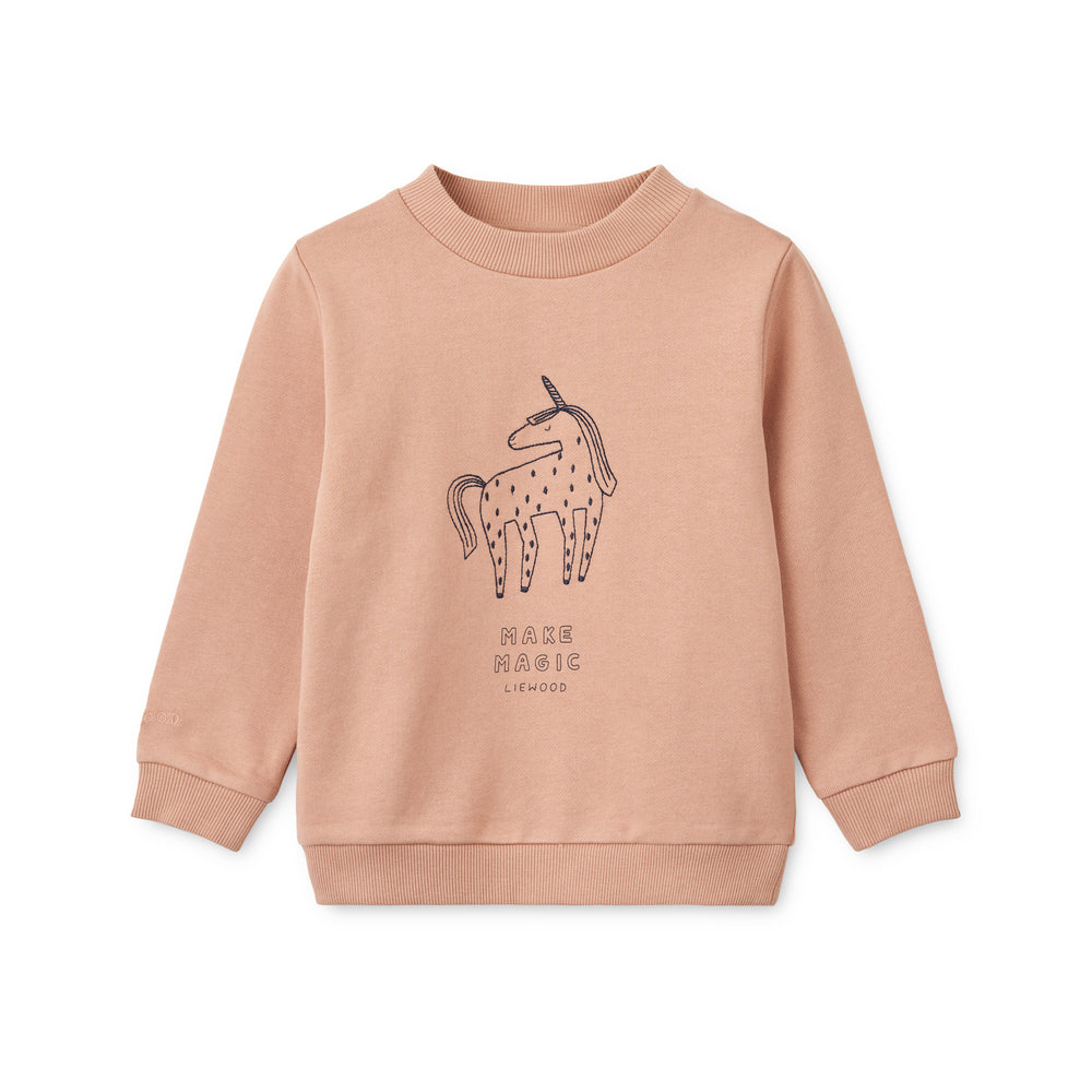 THORA Printed Sweatshirt, Unicorn / Pale tuscany