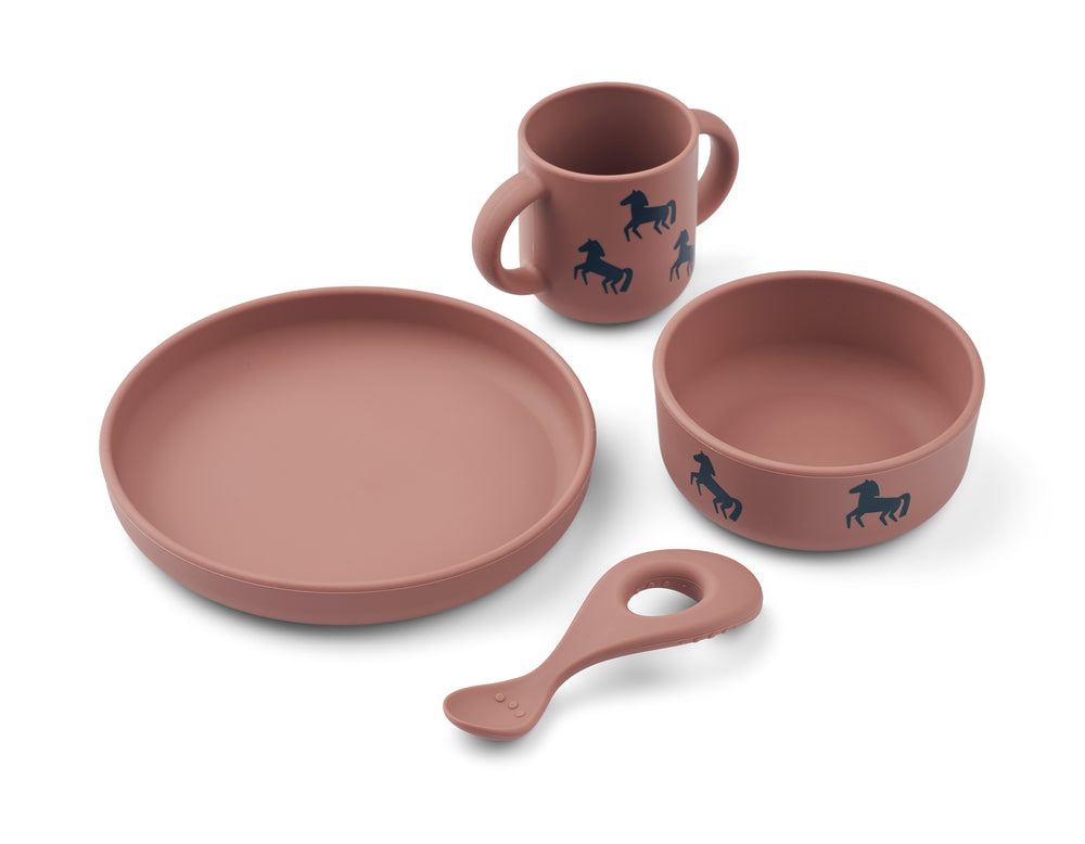 VIVI Silikongeschirr, Horses / Dark Rosetta