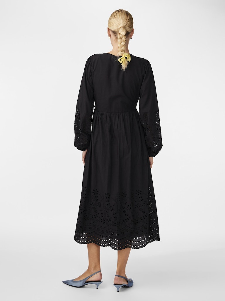 YASLUMA Long Wrap Dress, black