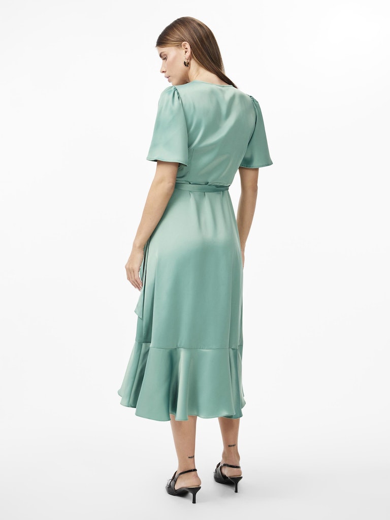 YASTHEA 2/4 Midi Wrap Dress, Malachite Green