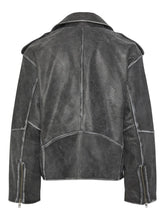 Lade das Bild in den Galerie-Viewer, YASMAYA Leather Jacket, dark grey
