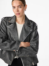 Lade das Bild in den Galerie-Viewer, YASMAYA Leather Jacket, dark grey
