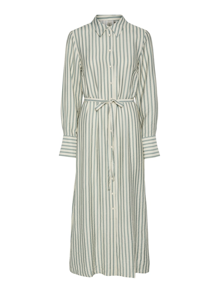 YASKAYA Long Shirt Dress, Birch / Iceberg