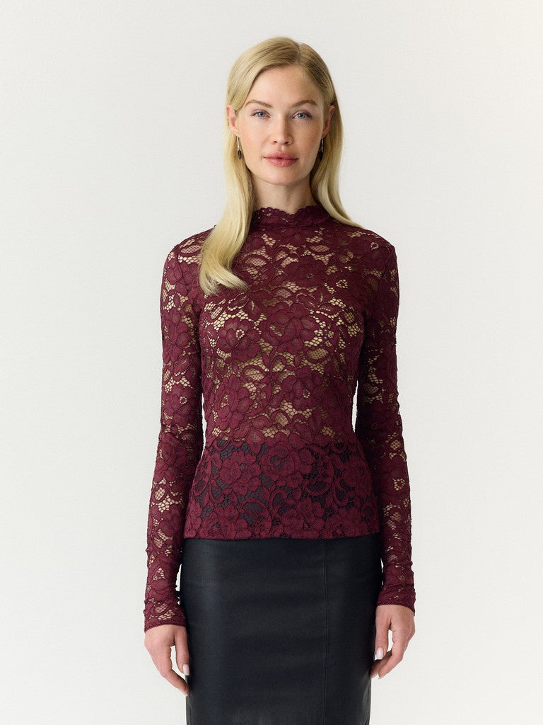 YASLACEY Lace Top, Port Royale