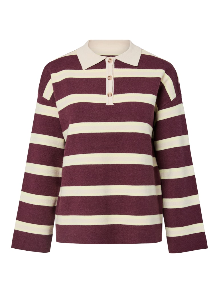 YASISABELL Polo Knit Pullover, port royale