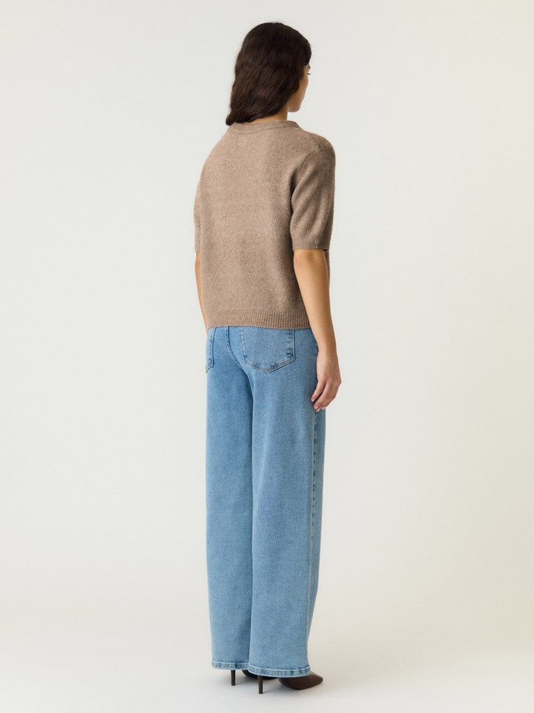 YASJOHI Wool Blend Pullover, Taupe Gray