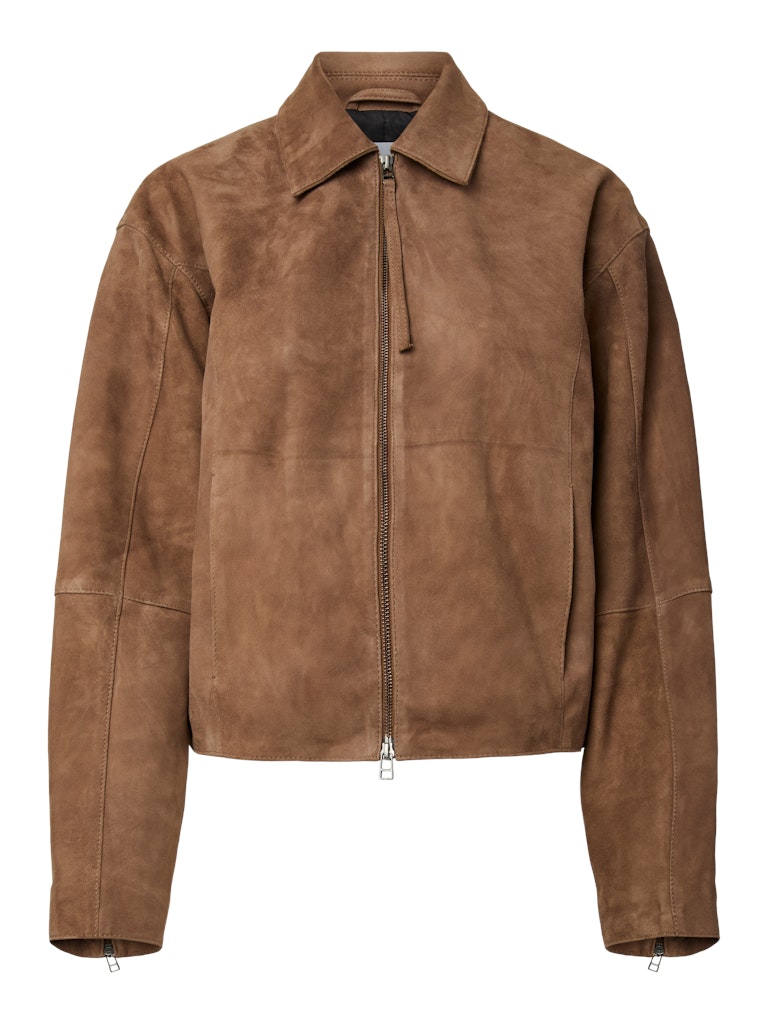 YASSALERA Suede Jacket, Sepia