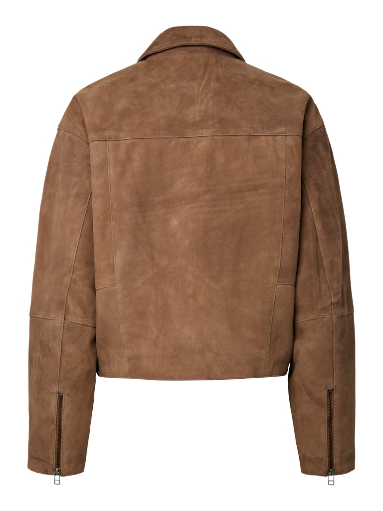 YASSALERA Suede Jacket, Sepia
