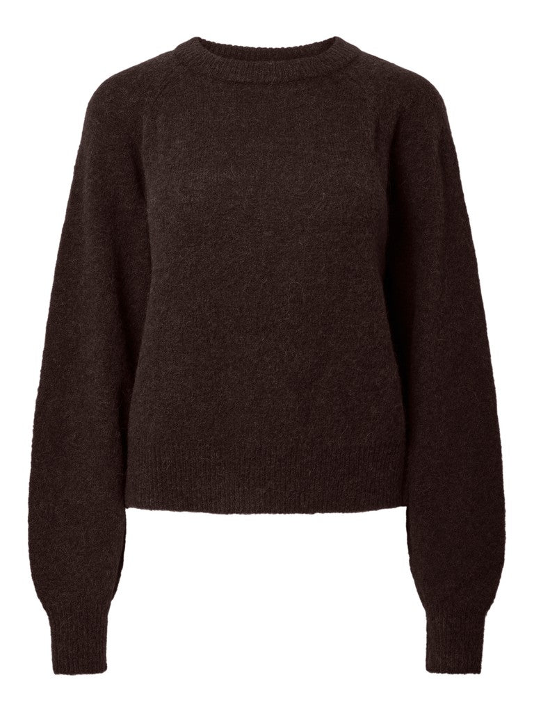 YASJOHI Wool Blend Pullover, Coffee Bean