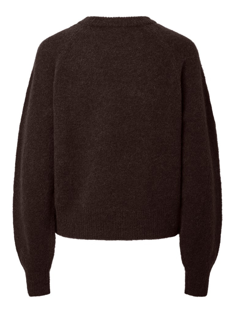 YASJOHI Wool Blend Pullover, Coffee Bean