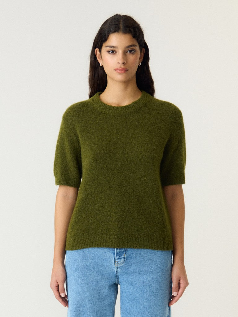 YASJOHI Wool Blend Pullover, Fir Green