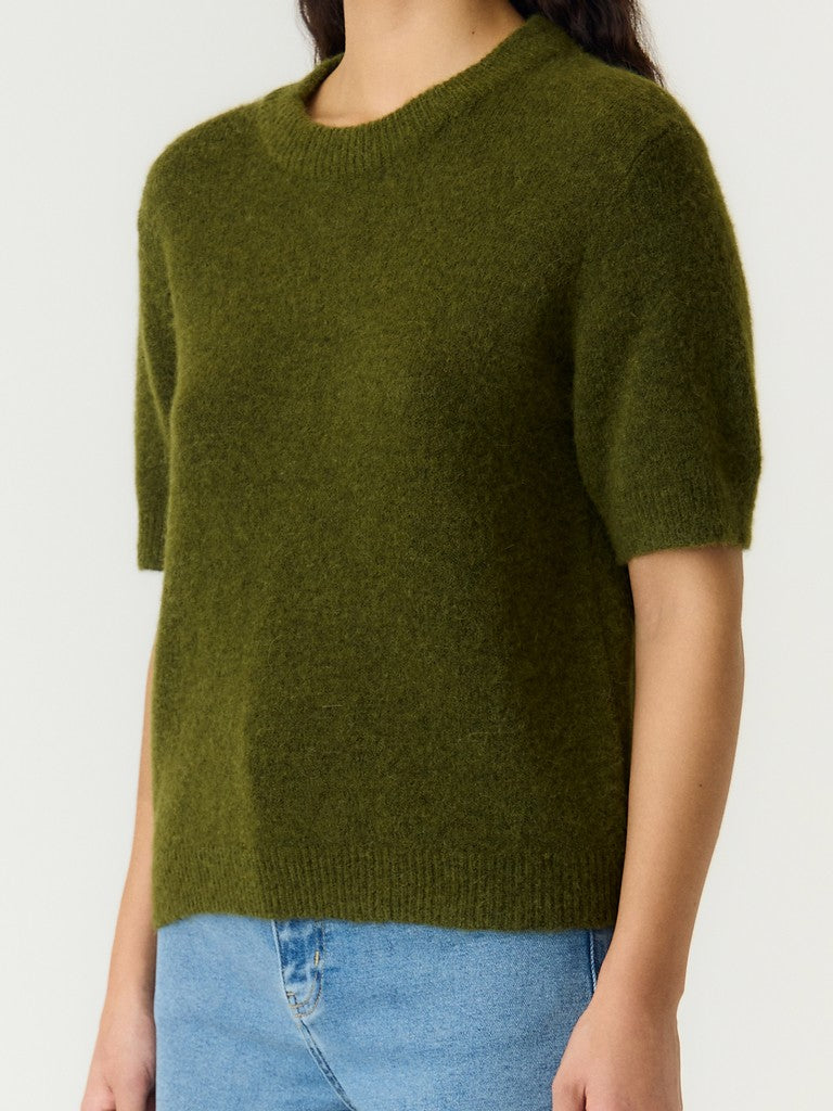 YASJOHI Wool Blend Pullover, Fir Green