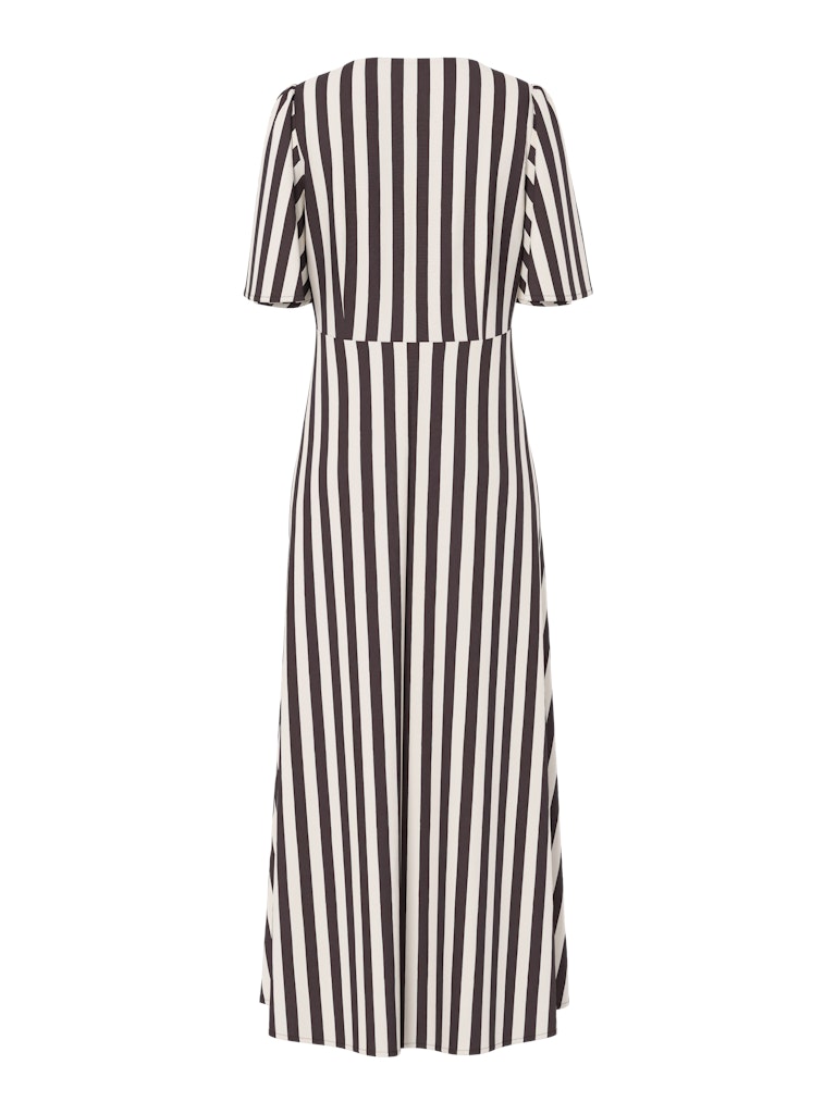 YASSAVANNA Long V-Neck Dress, Coffee Bean Pristine