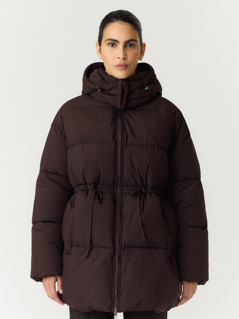 YASSUMARA Padded Coat, Mole Carafe lining
