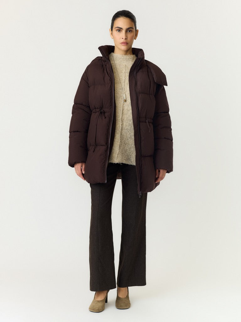 YASSUMARA Padded Coat, Mole Carafe lining