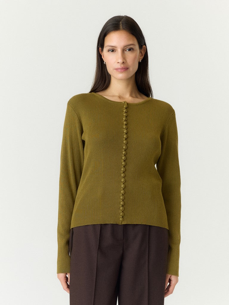 YASSIANA Knit Pullover, Fir Green