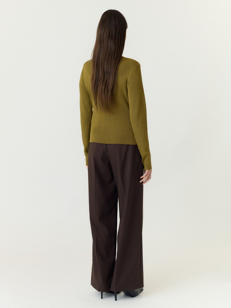 YASSIANA Knit Pullover, Fir Green
