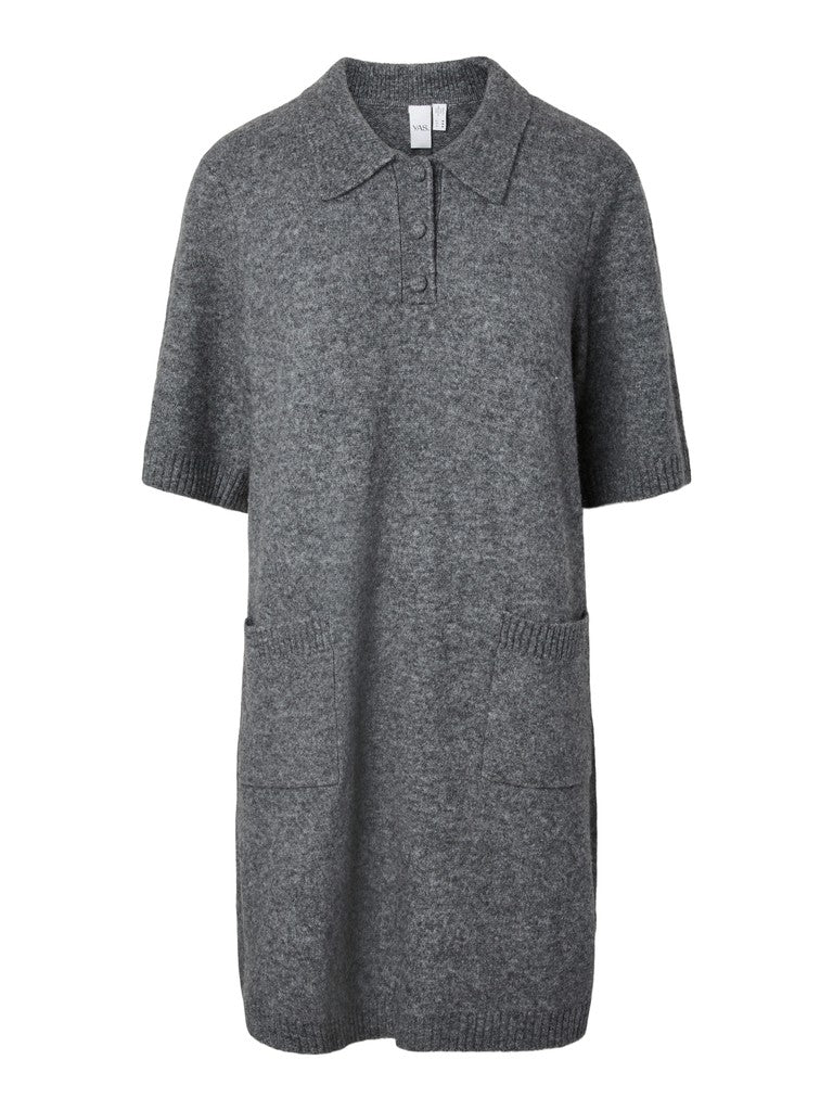 YASFRILO Knit Dress, Medium Grey Melange