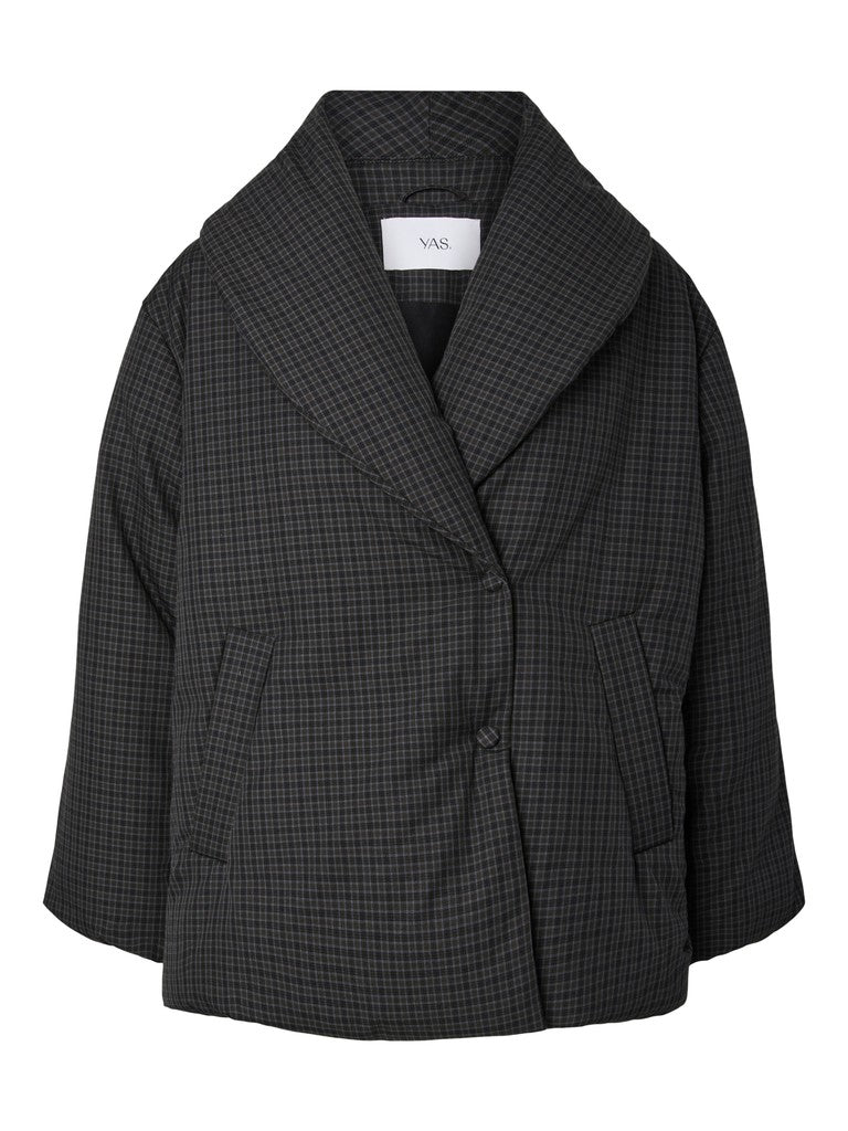 YASKERRY LS Padded Jacket, Black Kerry checks