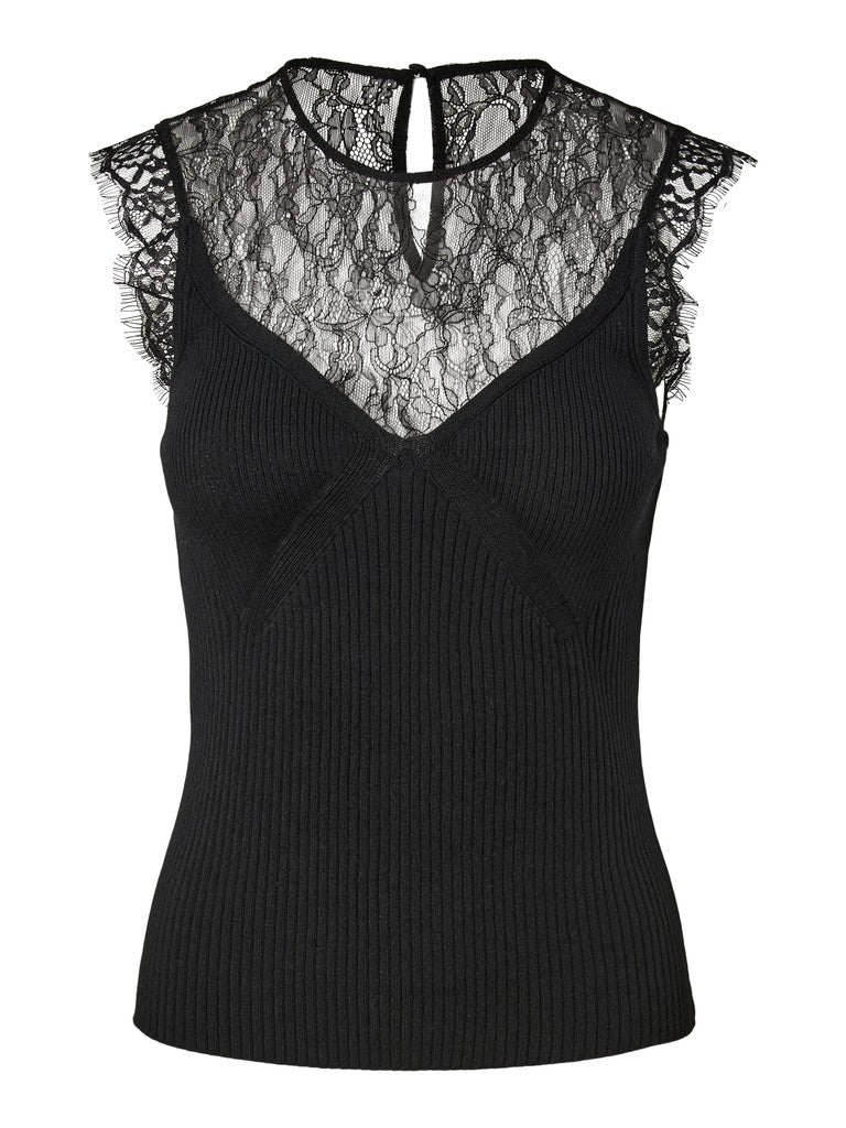 YASLINGA SL Knit Top, Black