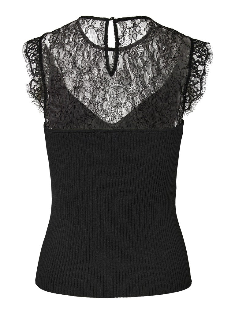 YASLINGA SL Knit Top, Black