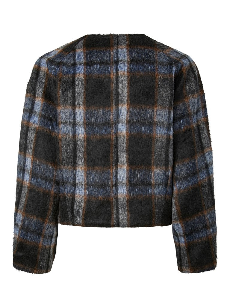 YASTALINO LS Wool Blend Jacket, Black Check